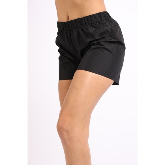 Women's Casual Elastic Waist Windbreaker Sports Home Daily Jogging Cute Shorts - Picture 3 of 7